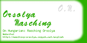 orsolya masching business card